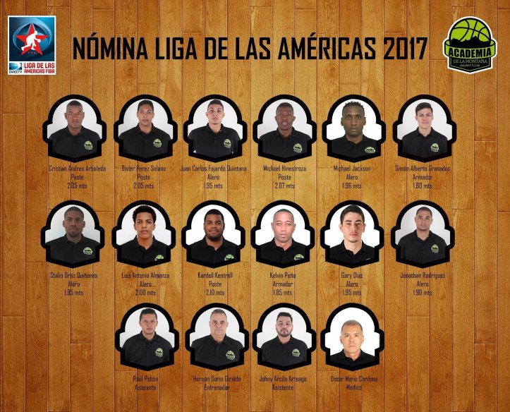 El plantel de Academia de la Montaña para la Liga de las Américas
