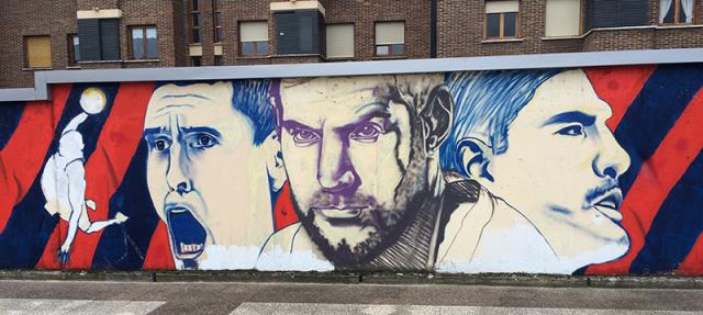 Uno de los graffitis que rinde homenaje a los jugadores baskonista (Foto: x-treme.es)